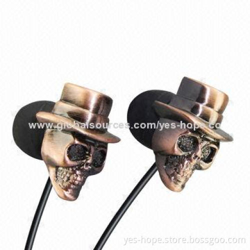 In-ear Style Wired Metal Earphones with Mic, 20Hz-20kHz Frequency Range